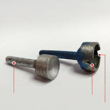 Załaduj obraz do przeglądarki galerii, 30mm Concave Bead Sintered Diamond Bur – 8mm Head, 6mm Shank, 5-Piece Set for Stone & Glass Profiling