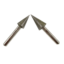 Load image into Gallery viewer, 5mm Head 10pcs 3mm Shaft 45Grit Diamond Point Shape Head Drill Bits
