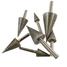 Load image into Gallery viewer, 5mm Head 10pcs 3mm Shaft 45Grit Diamond Point Shape Head Drill Bits
