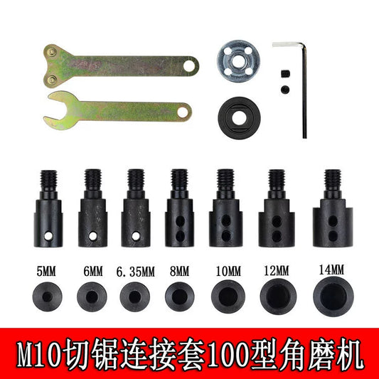 M10 Angle Grinder Extension Shaft / Cutting Disc Adapter – 5-16mm Arbor Reducer Multi-Function Coupler