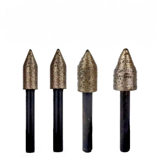 7mm Bullet Sintered Diamond Carving Bit – 5-Piece Set, 6mm Shank for Heavy-Duty Stone & Glass Sculpting