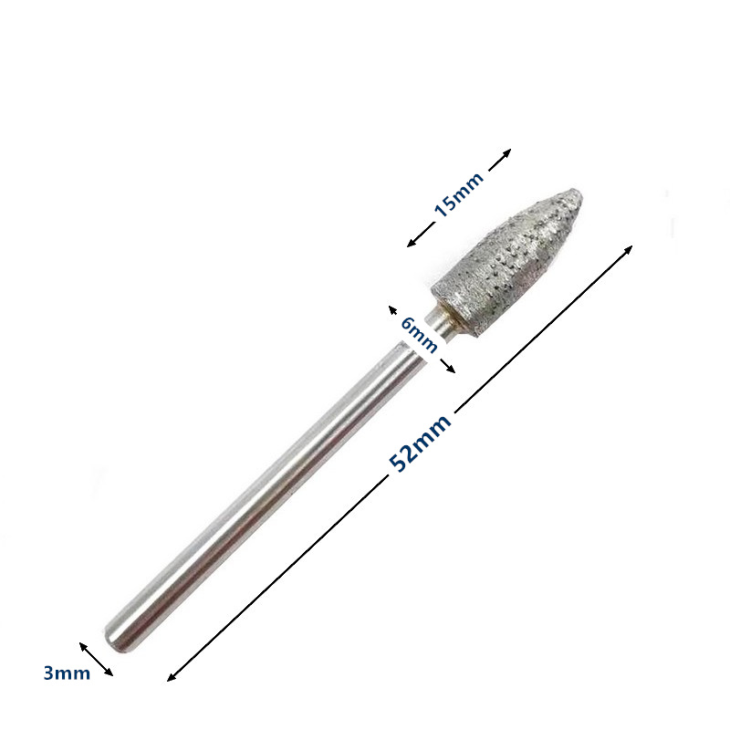 8mm 5pcs Bullet Shape Sintered Diamond Burs