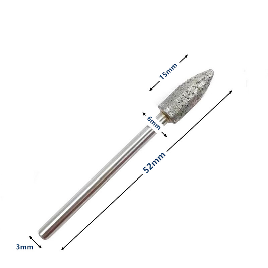 8mm 5pcs Bullet Shape Sintered Diamond Burs