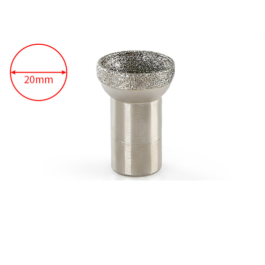 50mm Diamond Concave Bead Drill Bit – M10 Female Thread, 80 Grit – for Stone, Granite & Concrete Edge Shaping