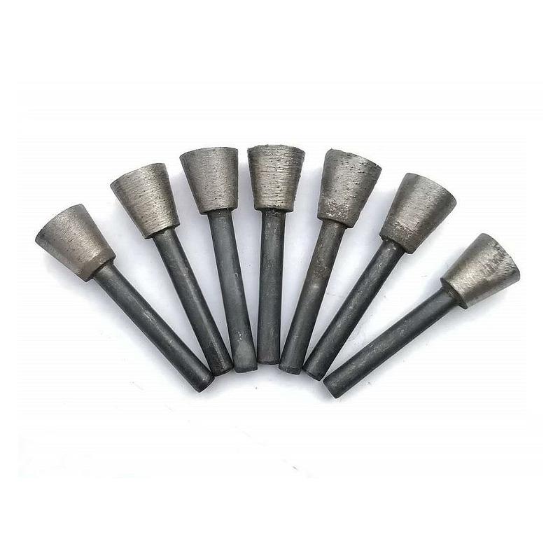 12mm 5pcs Flat Head Inverted Cone Sintered Diamond Burs