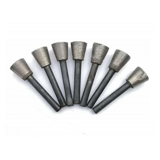 12mm 5pcs Flat Head Inverted Cone Sintered Diamond Burs