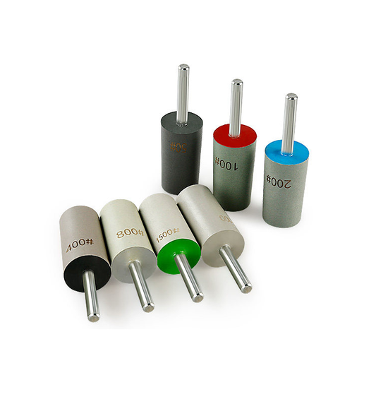 50 Grit 5-Pack Resin Diamond Flat End Cylinder Burs – 6mm Shank for Wet Rough Carving of Stone & Glass