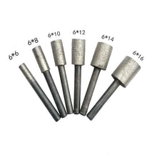 Załaduj obraz do przeglądarki galerii, 6mm 5pcs Cylinder Sintered Diamond Drill Bit

