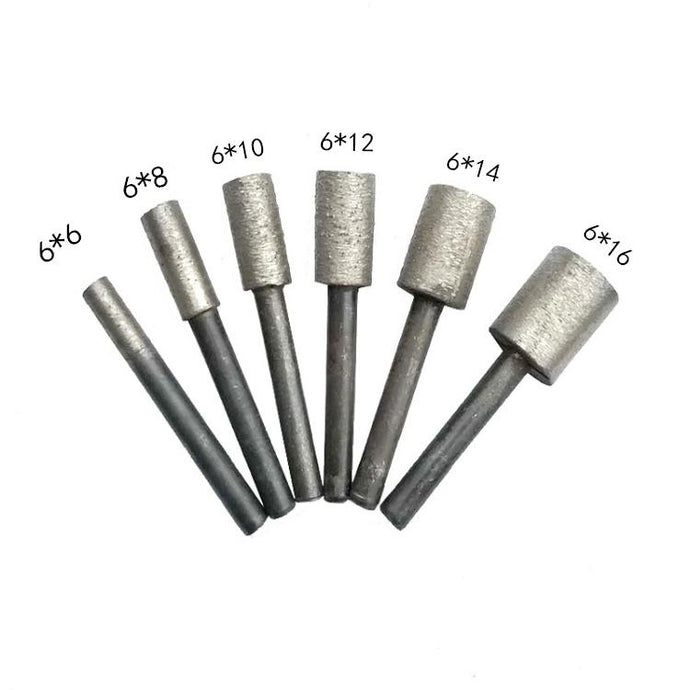 6mm 5pcs Cylinder Sintered Diamond Drill Bit