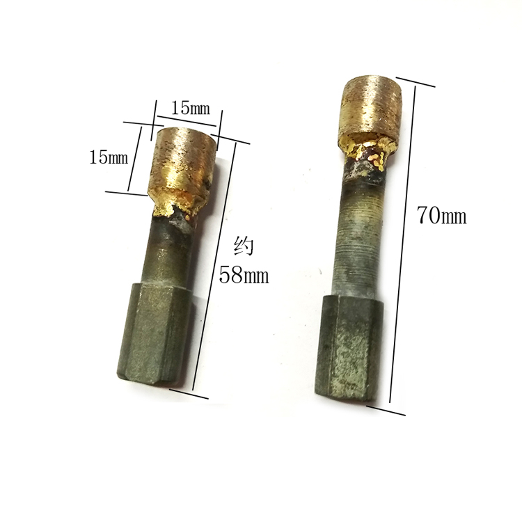 M10 5pcs 15mm Flat End Cylinder Shape Sintered Diamond Burs