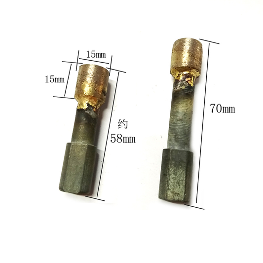 15mm Flat End Cylinder Shape Sintered Diamond Burs 5pcs – M10 Female Thread ,Precision Stone & Glass Carving